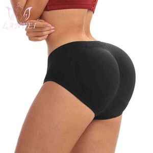 Lanfei Butt Lifter Pant Kobiety Bez Szwu Shaper Shapewear Hip Enhancer Booty Pads Push Up Fake Ass Bielizna Siatka Mesh Plotki Y220411