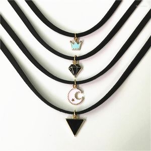 Chokers retro gotik gerdanlık kolye yaka punk siyah kadife süet kadınlar kısa zincirli takılar bijoux toptan