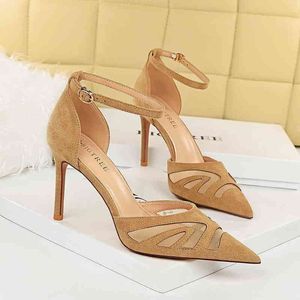 Sommer Rote Sandalen Damen Stilettos Dünne High Heels OL Arbeit Pumpen Frauen Schuhe Rohr Dance Party Pumpen zapatos mujer G220527