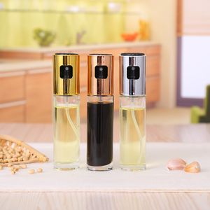 100ml Kitchen glass spray oil bottles barbecue stainless steel spray-bottle atomization seasoning bottle press healthy oils bottle Cooking Utensils