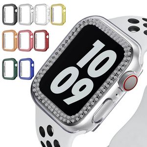 Para Apple Watch Cases 45mm 44mm 42mm 41mm 40mm 38mm series 7 6 5 se Capa com Dimond