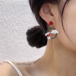 Clip-on & Screw Back Girls Colorful Sweet Cloud Clip Earrings White Cute Korean Aesthetic AccessoriesClip-on Clip-onClip-on