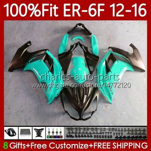 Injection Mold Fairings For KAWASAKI NINJA 650R ER-6F ER6 F New cyan ER 6F ER6F 12 13 14 15 16 Body 136No.51 650-R 2012 2013 2014 2015 2016 650 R 2012-2016 OEM Bodywork