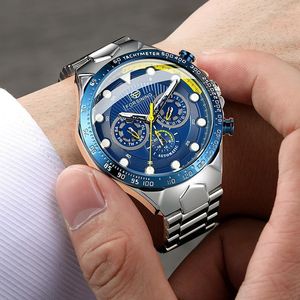 Automatische selbstwickelnde Herren Mode Business Mechanical Uhren Edelstahl leuchtende Handgelenks -Armbanduhren