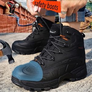 Cungel Mens Work Safety Saverysable Construction Protective Footwear Steel Toe Antismashing Nonslip Sandproof Shoes Y200915