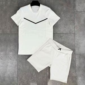 Man Shorts Tracksuits Summer Brand Short Sets Letter Print T Shirt Sweatpants Suits Man Casual Joggers Fitness 2 Pieces Sets M-3XL