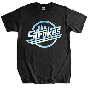 Men Cotton T Shirt Summer Tops The Strokes T Shirt Men Indie Rock Band Tshirt Bigger Size Homme Black Tshirt drop 220606