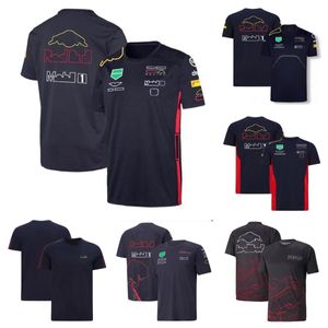 Herrt-shirts F1 Formel One kortärmad T-shirt-team rund nacktröja med samma anpassade snis