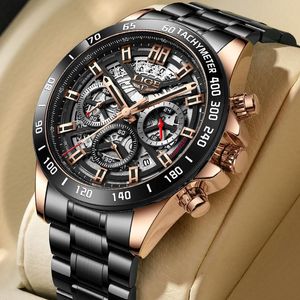 Men Casual Sports Watch Top Brand Luxury Mens Waterproof Date Chronograph Stainless Steel Wrist