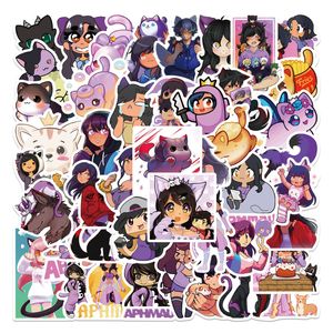 50pcs sevimli kawaii apphmau çıkartmaları Aphmauplush Graffiti Çıkartmaları için DIY Bagaj Dizüstü Bilgisayar Kaykay Bisiklet Sticker