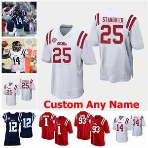 NIK1 NCAA College Jerseys Ole Miss Rebelds 34 Brandon Bolden 49 Patrick Willis 5 Lodge 74 Michael Oher 8 Moore Custom Football Stitched