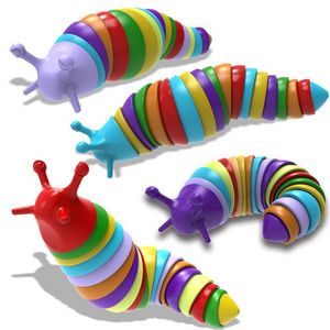 Les limaces de jouet fidget imprimées D sont des limaces de jouets articulées stimulants articulation articulation des jouets sensoriels de nouveauté favorite C0803