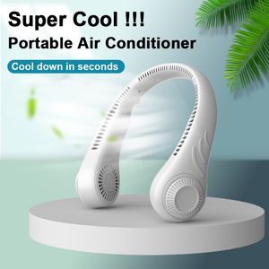 ネックバンドファンポータブルファンポータブルハンドヘルドファンクーラー冷却ネックエレクトリックファン2000/4000mAh Ventilador USB充電式ミニファンUSB充電ファン