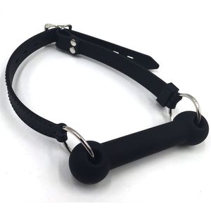 BDSM Bondage Full Silicone Open Mouth Bit Gag, Horse Roleplay Gags ,Adult Sex Toy For Couple 220330