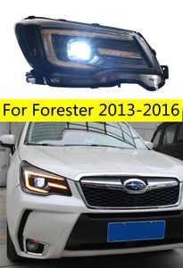 Conjunto de faróis de carro para Forester 2013-20 16 DRL Luzes diurnas Farol LED Bi Xenon Lâmpada Luzes de neblina