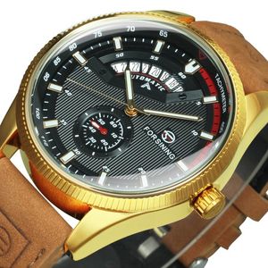 Wristwatches Mens Watches Top Watch Sport Men Mechanical Automatic Luminous Leather Strap Montre HommeWristwatchesWristwatches