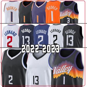 Los Kawhi Leonard Angeles Paul Clipper Jerseys George 13 homens Devin Booker Chris Paul 2022 Men Jersey