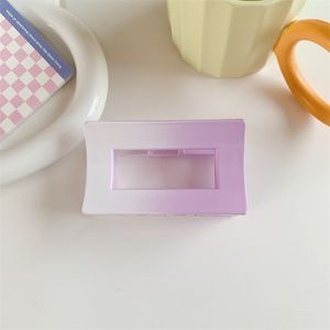 Corea dolce plastica viola sfumato cava geometrica fermaglio per capelli morsetti per capelli accessori regali nuovo design rettangolo barrette per le donne