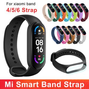 Strap für Xiaomi Mi Smart Band 6 5/4 3 Uhrenband Armband Ersatz Sport Handgelenk Farbe TPU Armband Armband Original Neues