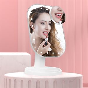 LED -Make -up -Spiegel mit LED -Licht -Aufbewahrung Waschtisch S -Touchscreen Einstellen 10 -facher Vergrößerungskosmetik -S 220509
