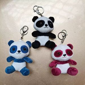 10cm kreative Tiere Panda Schlüsselanhänger Puppe Panda Spielzeug Tasche Anhänger Puppe Geburtstagsgeschenk Plüschtier Tasche Zubehör