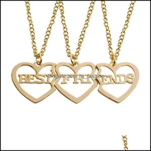 Anhänger Halsketten Gebrochenes Herz Halskette 3 Stück Ein Satz Schmuck Valentinstag Geschenk Beste Freunde Für Immer Drop Lieferung 2021 Penda Mjfashion Dh6FN