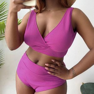 Plus Size 4xl Bikini Women Sexy Swimsuit Large Size Push Up Swimwear Deep V Bathing Suit Designer 2 Piece Set Beahwear