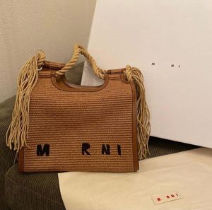 Storage Bags Summer Straw Stitched Leather Beach Letter Print One Shoulder Oblique Cross Portable Ladies Bag Fashion Mujer HandbagStorage