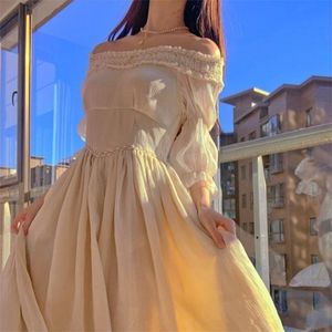 Elegancka księżniczka Dres Lato Wróżka Y2K Party Urodziny Dress Dla Kobiet Vintage Wieczór Wiktoriański Sukienka Koreański 220423