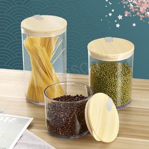 Kitchen Food Seal Jars Grains Nut Spices Candy Plastic Storage Can Bedroom Desktop Jewelry Sundries Transparent Storage Bottle BH6351 WLY