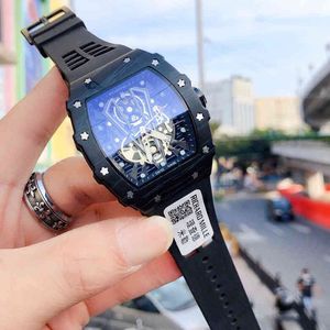 Watches Wristwatch Designer Luxury Mens Mechanics Watch Richa Milles Men's Richa Pointer Strap Dial Rubber Hollow Unique Luminous