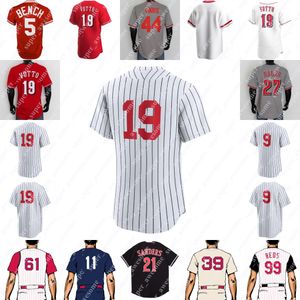 Camisas de beisebol Jonathan Índia 2022 Campo de sonhos Jersey Joey Votto Tyler Stephenson Aristides Aquino Nick Senzel Hunter Greene Kyle Farmer Lucas Sims Jose Bar