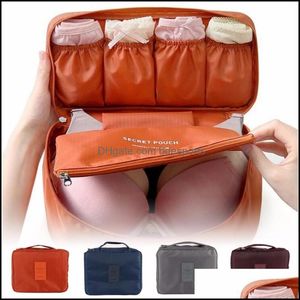 Annan hemlagringsorganisation Huskee Garden v￤ska resetillbeh￶r f￶r underkl￤der Womens Bra Organizer Waterproof Cosmetic Case Pouch D