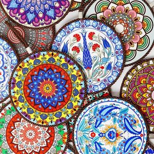 Moroccan Style Placemat Western Food Tableware Dining Table Mats Pads Bowl Cup Coaster For Kitchen Ceramics Accessory 220627