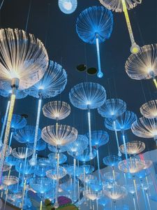 Pendant Lamps Led Colorful Jellyfish Lamp Dandelion Optical Fiber Wedding Banquet Restaurant Clear Bar Atmosphere Decorative ChandelierPenda