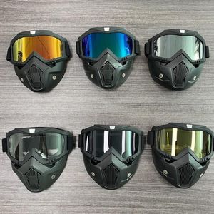 Winter Warm Motorcycle Riding Goggles Mask Anti fog Anti UV Windproof Face Snowmobile Accessories 220715