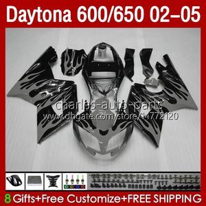 Daytona 650 CC 02 03 04 04 04 05 05 Bodywork 132NO.70カウリングデイトナ600 Daytona650 Grey Flames 2002 2003 2004 2004 2005 Daytona600 02-05 ABSオートバイの本体