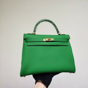 Stume da spalla di lusso da 25 cm Donne Brand Brand Borse Togo in pelle Punta a mano giallo verde ecc. Colori prezzi all'ingrosso Consegna rapida