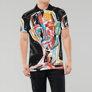 Мужские рубашки поло с высоким художественным принтом и сублимационной печатью, рубашка поло по индивидуальному заказу 220608