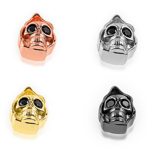 Cool Design CZ Micro Pave Skull Charm Beads for DIY Jewelry Making 10pcs/bag