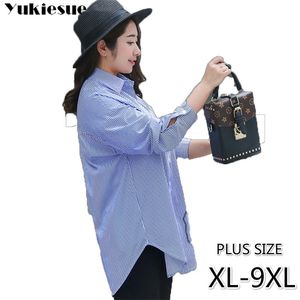 camicette da donna moda Blusa a righe da donna top e camicette da donna camicetta da donna camicia camicie da donna taglie forti 9XL 210412