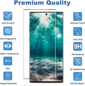 40 Stück Displayschutzfolie für Samsung Galaxy S22 Plus, S8 S9 Plus, Note 9, 10, gehärtetes Glas ohne Einzelhandelsverpackung