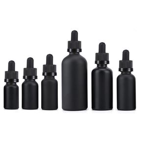 10ml 15ml 30ml 50ml 100ml child proof resistant cap with matte black cosmetic glass perfume essential oil dropper bottle