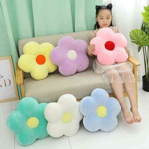 40 cm Kawaii Świeży kolorowy kwiat pluszowy poduszka zabawka miękka kreskówka pluszowe krzesło lalki sofa sofa ldren miłośnicy prezenty urodzinowe J220729