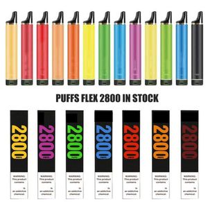 Puffs Bar Flex Max 2800 PUFFS Vape E Cigarettes Disposable Vapes Pen 1500Mah Prefilled 10ml Pods Vaporizers VS BANG XXL