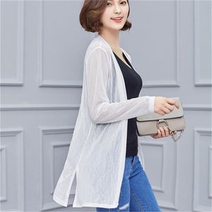 Blouse Shirt Women s New Sweater Casual Crochet Holidays Loose Spring Summer Cardigan Tops For Woman Sexy Blouses Blusas LJ200815