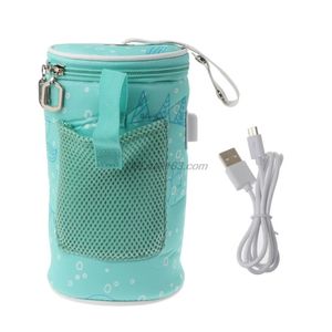 USB Baby Bottle Warmer Heater Isolated Bag Travel Cup Portable In Car Heaters Drick Warm Milk Thermostat Bag For Feed Born 220512