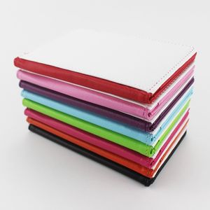 8colors sublimation Blank passport card holders cover heat transfer printing PU leather passport case 7.7*5.6 inch Min