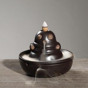Fragrance Lamps With 10pcs Incense Cones KUNGFU Baby Backflow Burner Mountain Stream Censer Holder Office Tea House DecorationFragrance