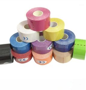 Tillbehör 2pieces 5m Vattentät andningsbar bomull Kinesiologi Tape Sport Elastic Roll Adhesive Care Knee armbåge